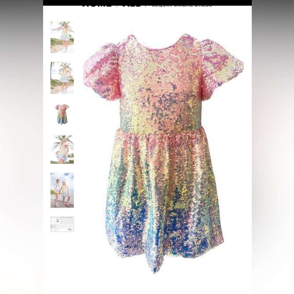 LOLA + THE BOYS sequin ombré dress